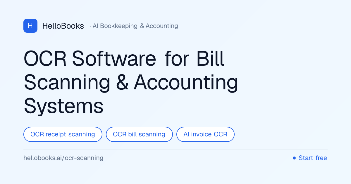 OCR Software for Bill Scanning & Accounting Systems