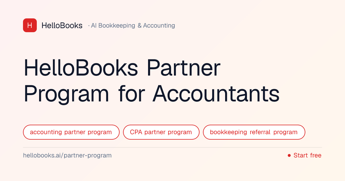 HelloBooks Partner Program for Accountants