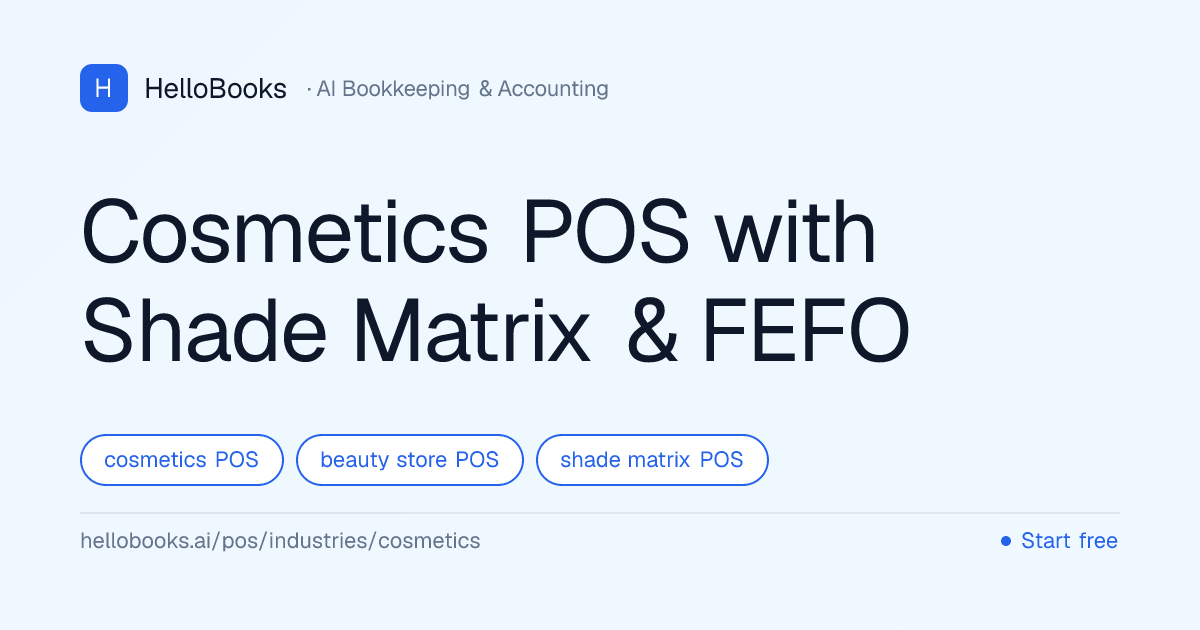 Cosmetics POS with Shade Matrix & FEFO