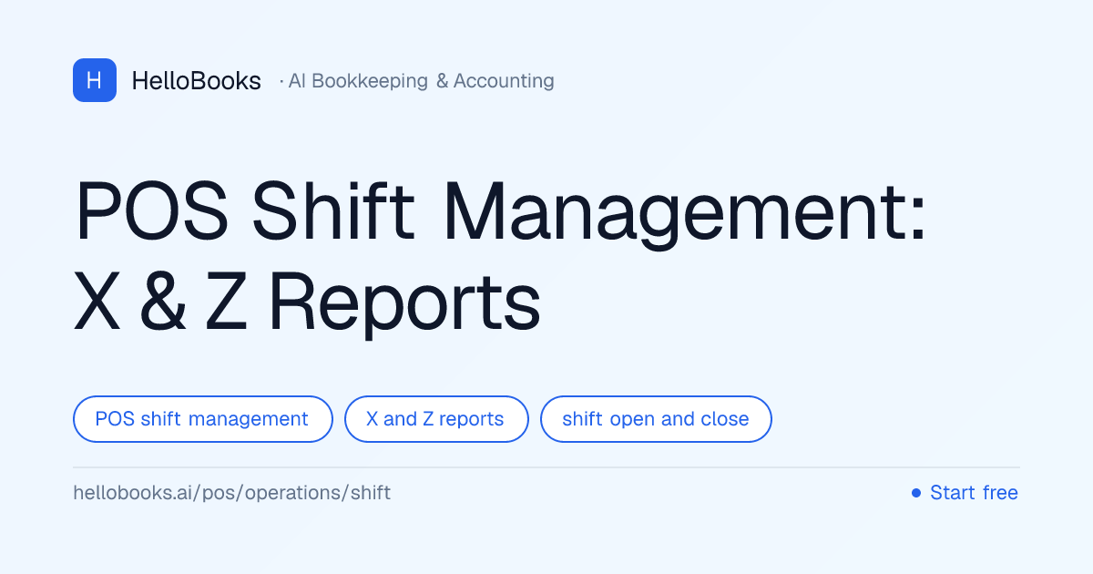 POS Shift Management: X & Z Reports