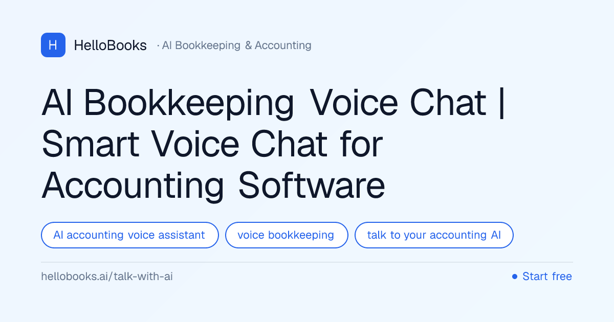 AI Bookkeeping Voice Chat | Smart Voice Chat for Accounting Software