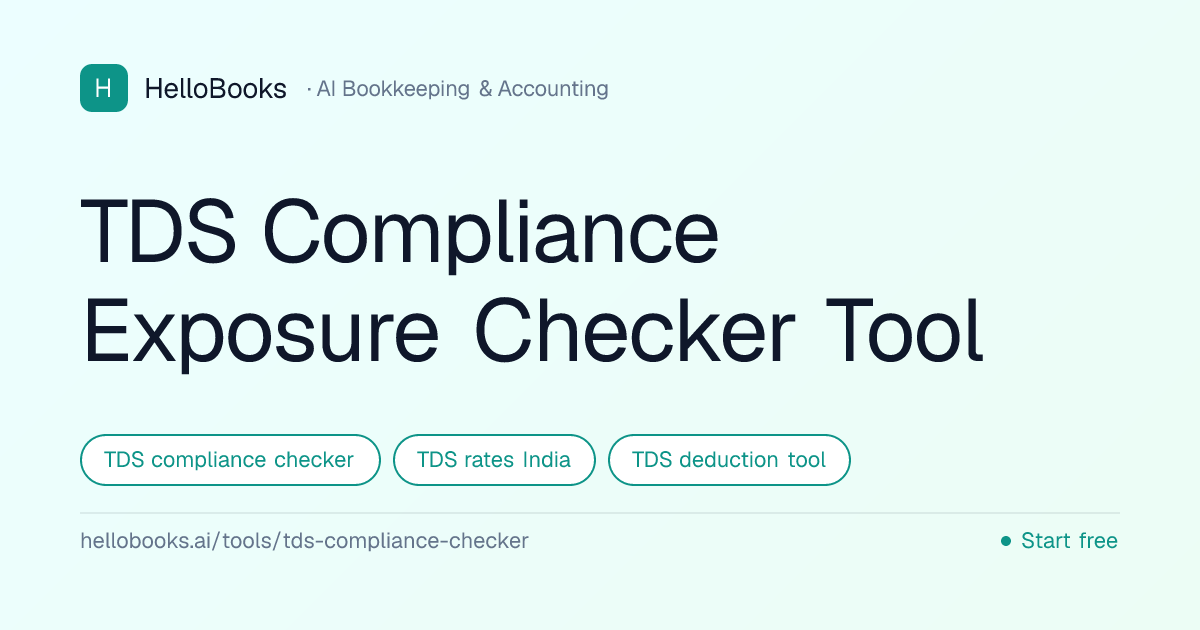 TDS Compliance Exposure Checker Tool